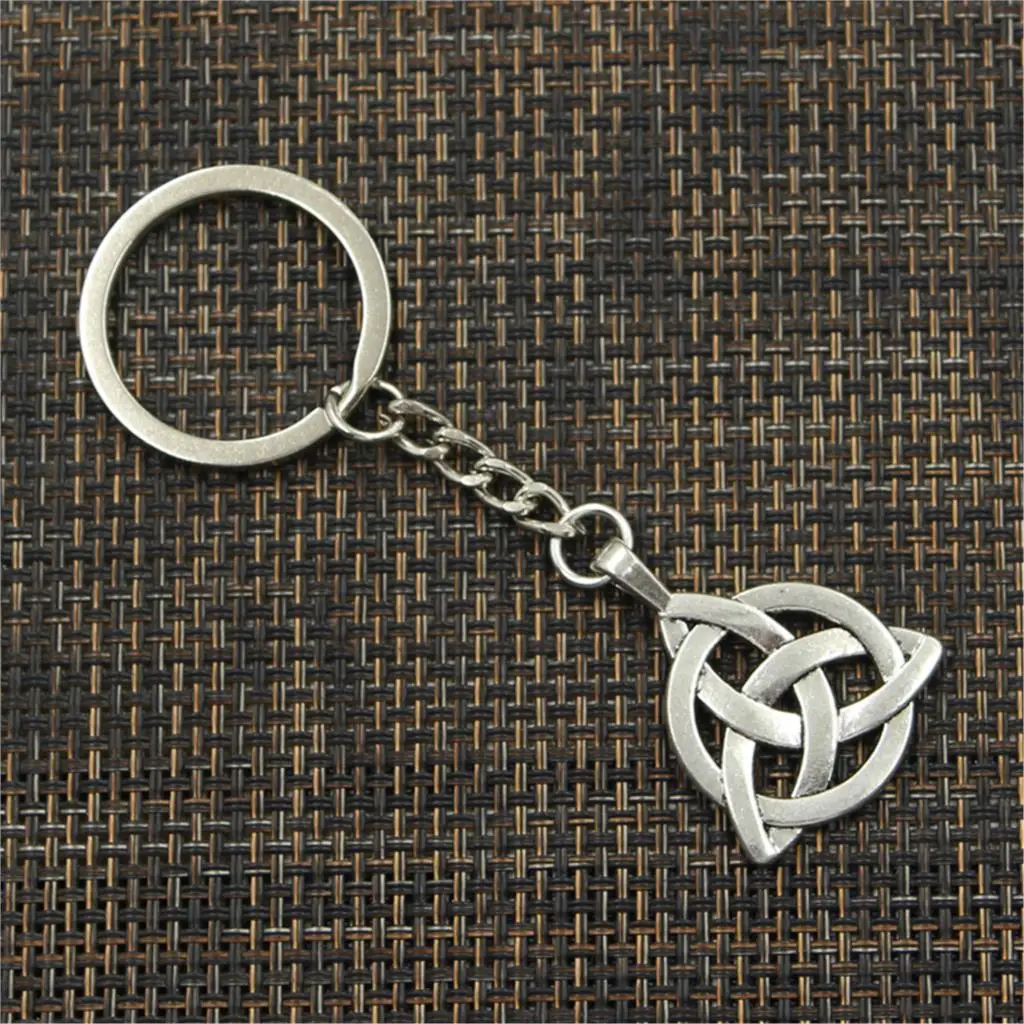Fashion Keychain 35x27mm Knot Amulet Pendants DIY Men Jewelry Car Key Chain Ring Holder Souvenir For Gift