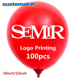 Latex Balloons with  Printing, Custom Advertising Balloons, Print Logo, Party Balloon Decoration, Personalized Lettering,100pcs