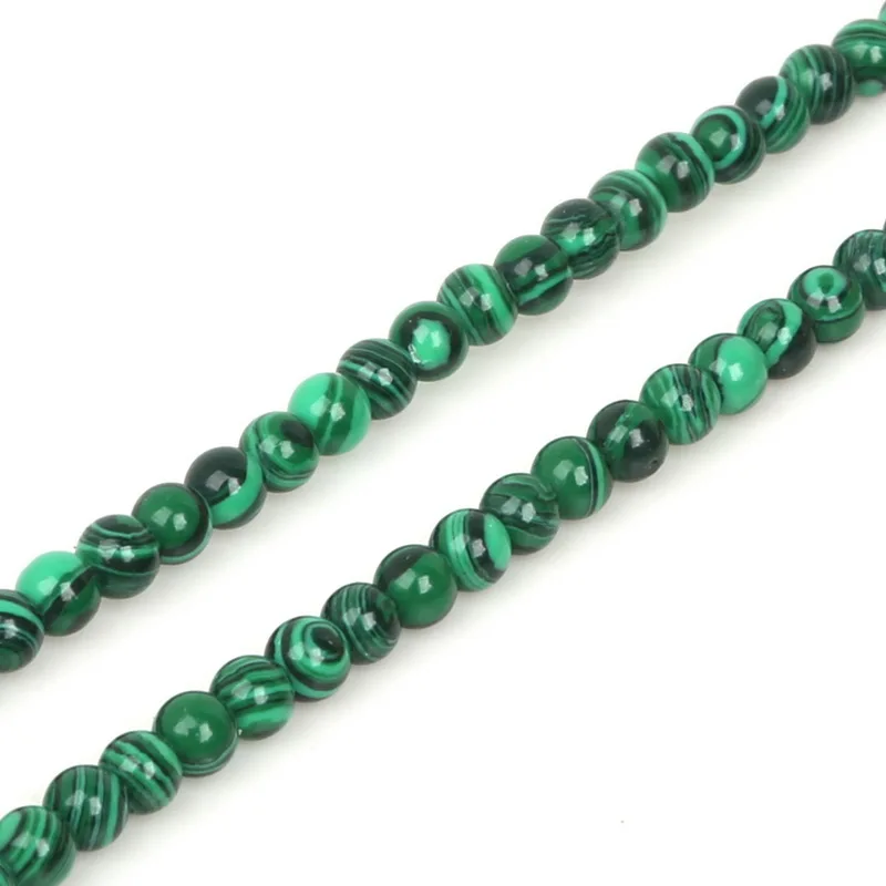 High Quality 4/6/8/10/12mm synthesis Malachite Round Loose Beads Stone Beads For DIY Bracelet Necklace Jewelry Findings