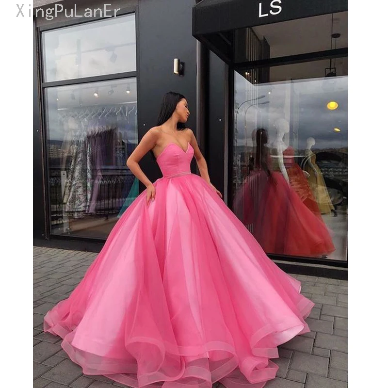 

Ball Gown Candy Color Tulle Coral Long Prom Dress Royal Blue Vestido De Festa Off The Shoulder Cheap Formal Evening Gown