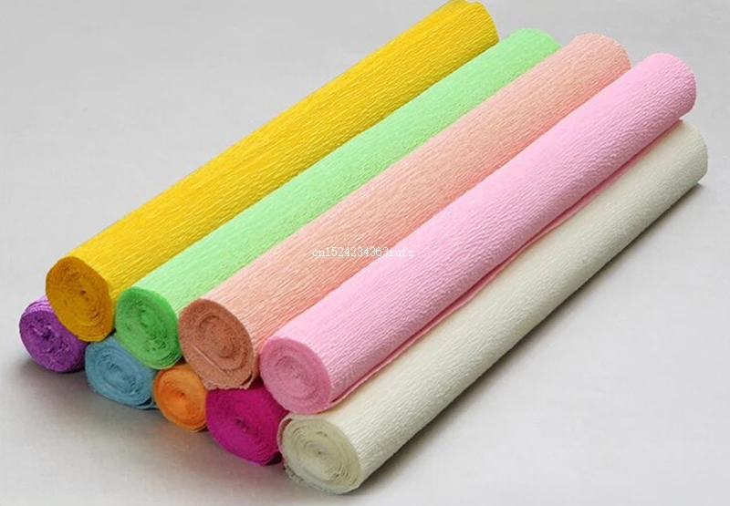 30pcs Wrinkle Paper Roll Thick Hand Kneading Paper for DIY Material Decoration Gift Wrapping Paper Craft 250*50CM