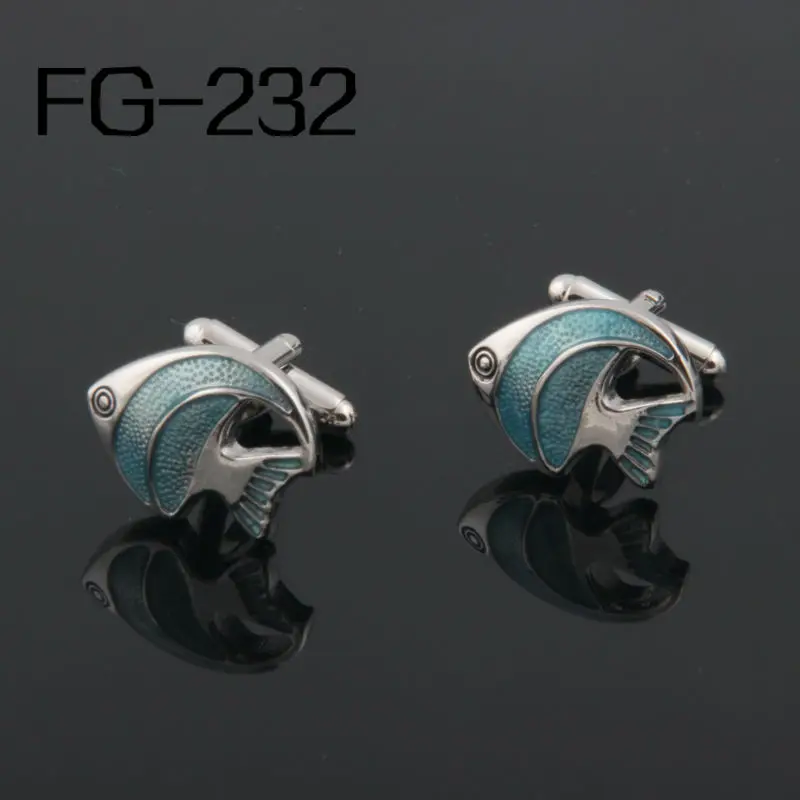 Fashion Cufflinks FREE SHIPPING:High Quality Cufflinks For Men  FIGURE  2015Cuff Links Tropical Fish Wholesales