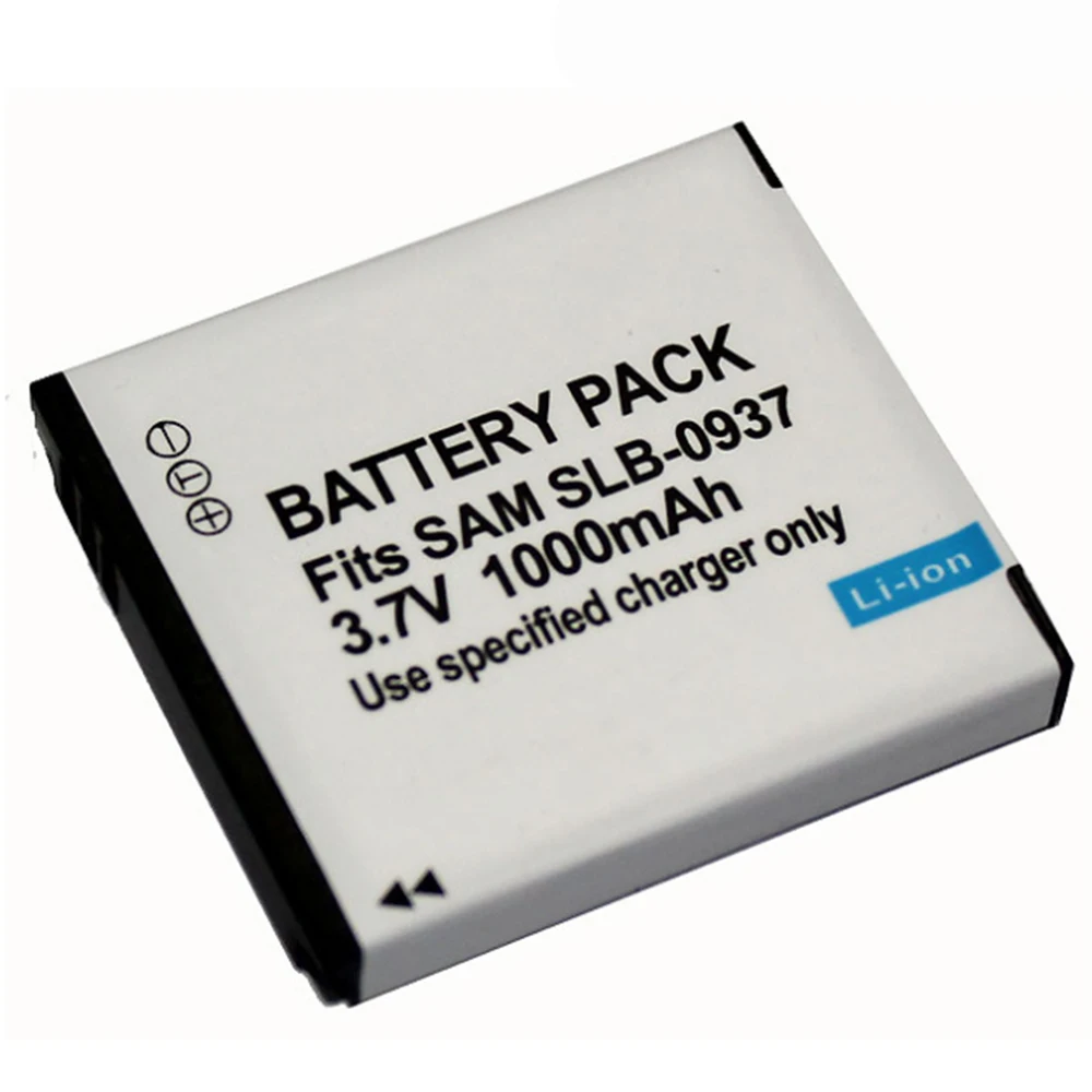 3.7v 1000mAh SLB-0937 SLB 0937 Rechargeable Digital Camera Battery For Samsung L730 L830 i8 NV33 NV4