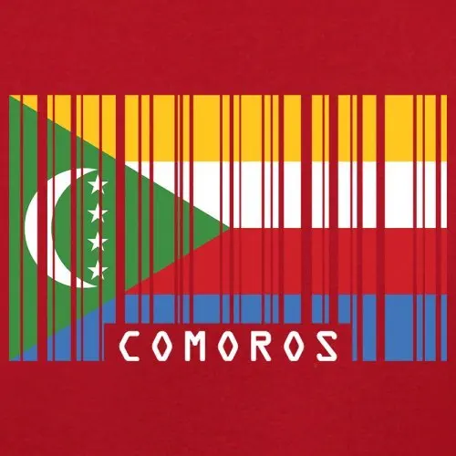 New 2019 Fashion Hot T-Shirt Summer Style Funny Comoros Barcode Style Flag - Mens Crewneck T-Shirt - 7 Colourskids T Shirts