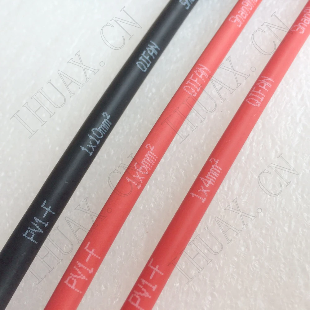 Бесплатная Доставка! Кабель PV 10 мм2, медный проводник из луженой меди + изоляция из сшитого полиэтилена + ПВХ-оболочка, соединительный удлинитель солнечной панели