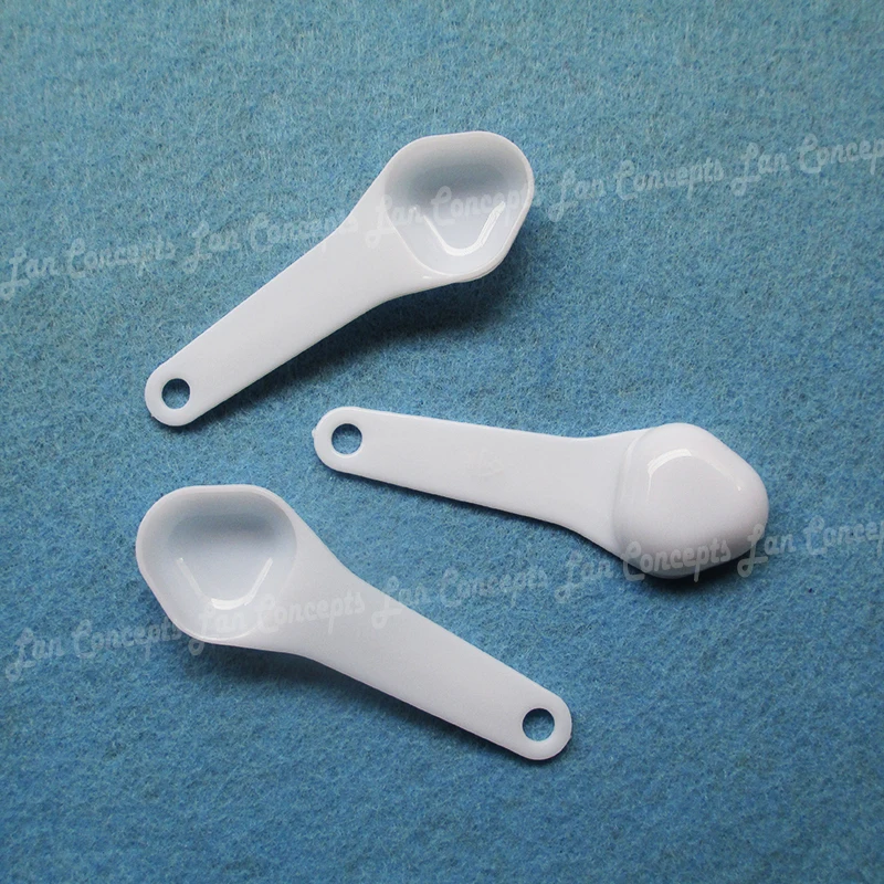 1.2g Food Grade PP Spoon 2.5ml Plastic Measuring Scoop 1.2 gram Measure Spoons - white 200pcs/lot free shipping