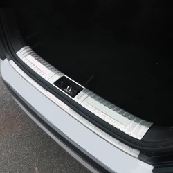 Car Accessories 2PCS Stainless Steel Inner & Outer Rear Bumper Protector Guard Plate Cover Trim For Hyundai Kona 2017-2022