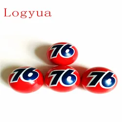 4 x Car Style No.76 Ball Tire Air Valve Cap  Tyre Wheel Dust Stems Caps For Number 76 Cars Truck Motorcycle Bike