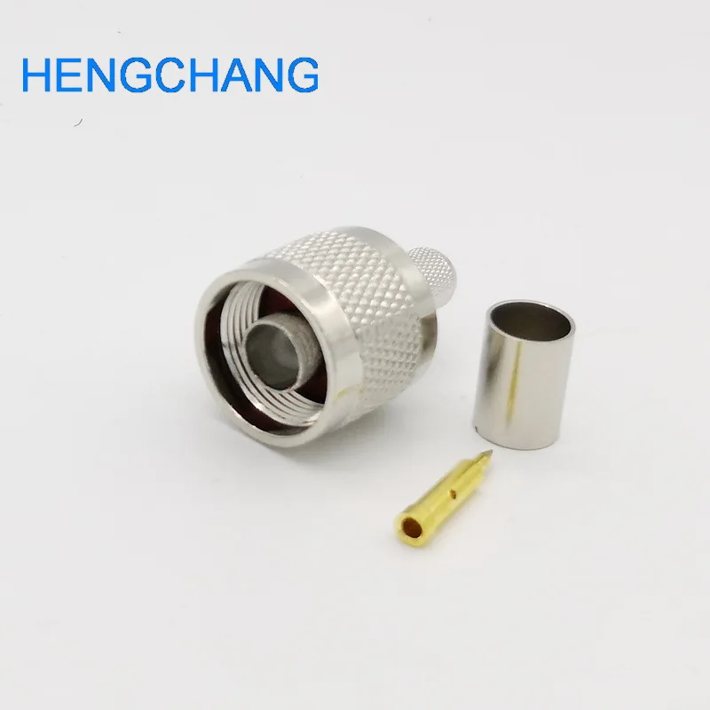 Conector macho tipo N 50-5 conector N conector Coaxial RF para Cable LMR300 5D-FB N-50J-5 conector Coaxial RF 10 unids/lote