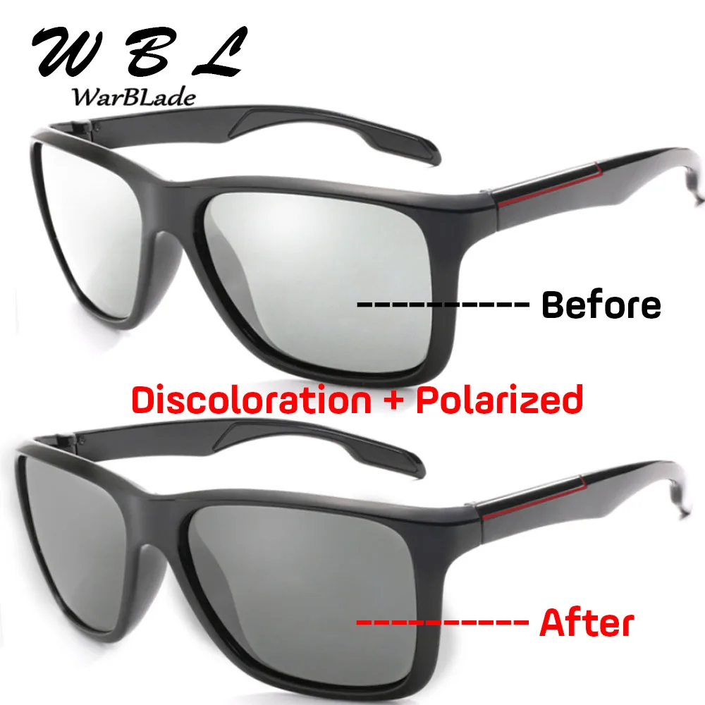 

WarBLade 2018 Photochromic Polarized Sunglasses Men Car Driving Goggles Chameleon Sunglass Male HD Discoloration Glasses B1037