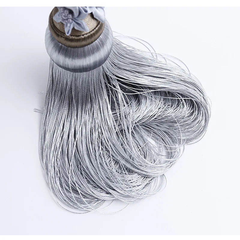 QGVLish 2Pcs Curtain Tassel Fringe Tiebacks Straps Hanging Belt Ball Curtain Accessories Brush Bind Buckle Curtain Holder Decor