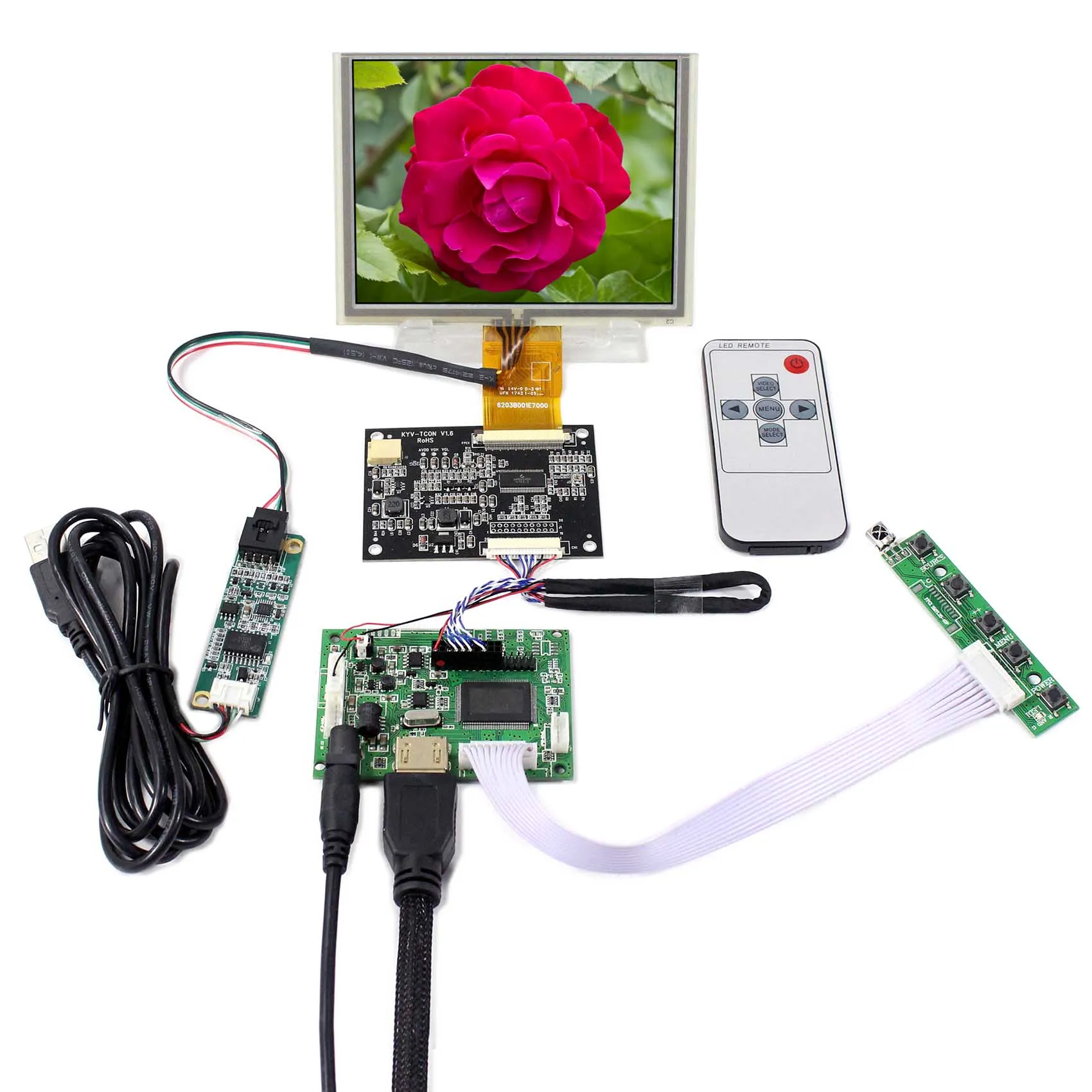 

HD MI Controller Board+5inch ZJ050NA-08C Replacement AT050TN22 640x480 LCD With Touch Panel