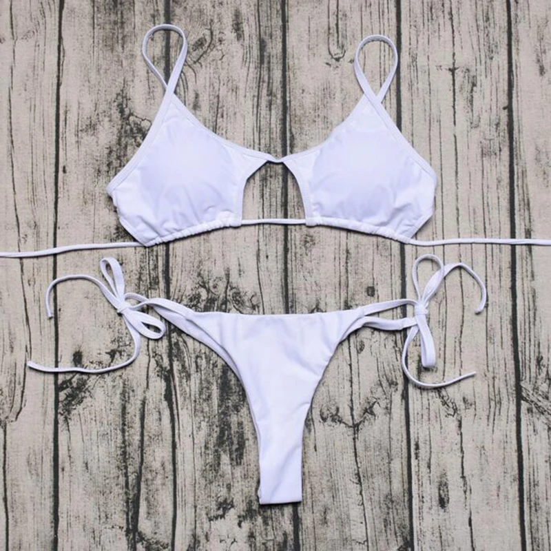 sexy white swim suit Sexy White Bandeau Women Swimwear One Piece Swimsuit – Come4Buy eShop main image 1