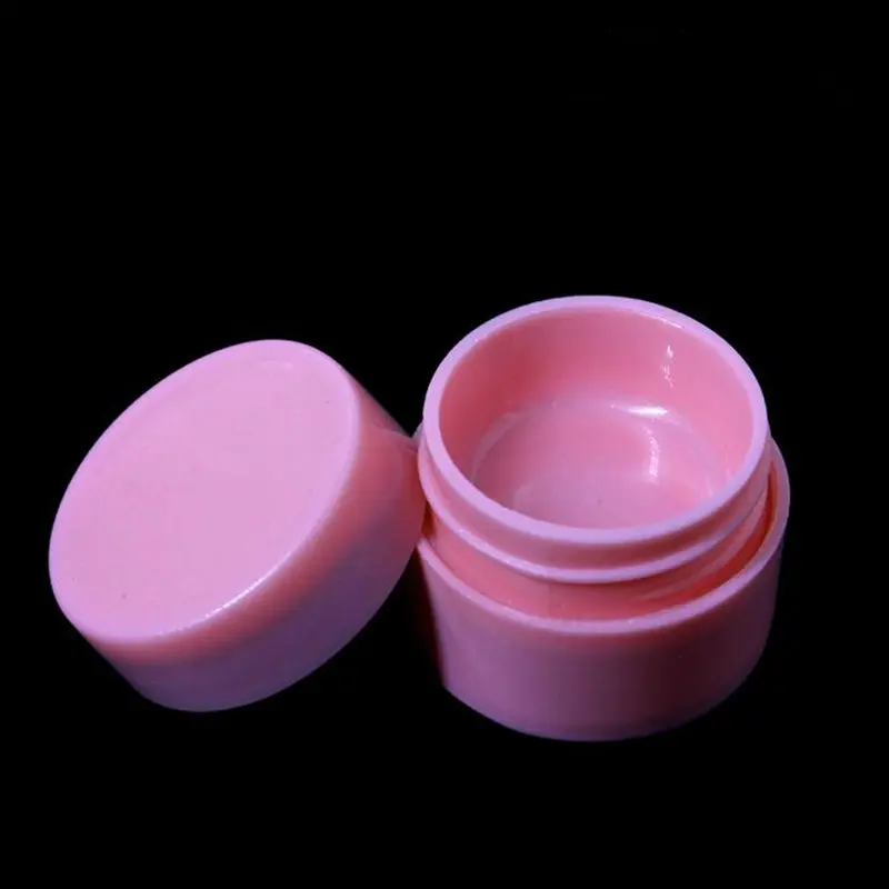 Pink Cream Jar,Empty Plastic Cosmetic Container, pink jar,Small Sample Makeup Sub-bottling nail powder case F20171447