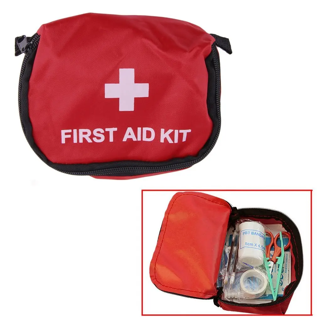 First Aid Kit 0.7L Red PVC Outdoors Camping Emergency Survival Empty Bag Bandage Drug Waterproof Storage Bag