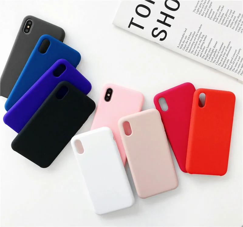 Hot Silicone Case For iPhone XS XR XS MAX 7 Phone Case For iPhone 8 Plus For iPhone 6s 5s X 6 Plus Back Cover With Retail Box