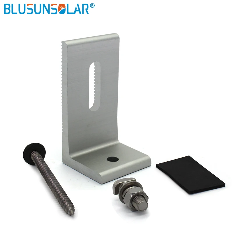 50 Sets High Quality L-Type Solar End Clamp 100% Aluminum Solar Clamp for Framed Module or Solar Panel Module FL0108