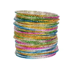 Wholesale 50pcs/Lot Colorful Loop Bracelet Alloy Thin Circle Bangle Chromatic Aluminum Charm Cuff Bracelet For Children 45mm