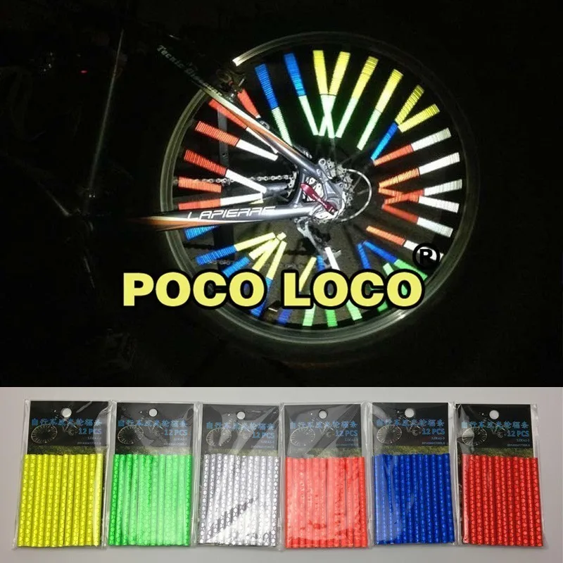 

12pcs/Pack Bicycle Reflective Strip Universal Waterproof Motorcycle Wheel Rim Reflective Stickers Moto Bicycle Decal