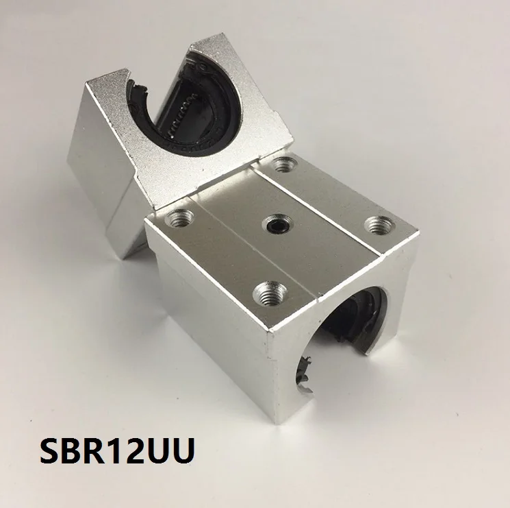 

20pcs/lot SBR12UU 12MM Linear case unti Linear open type block slide unit linear guide cnc router 3d printer parts SBR12 UU