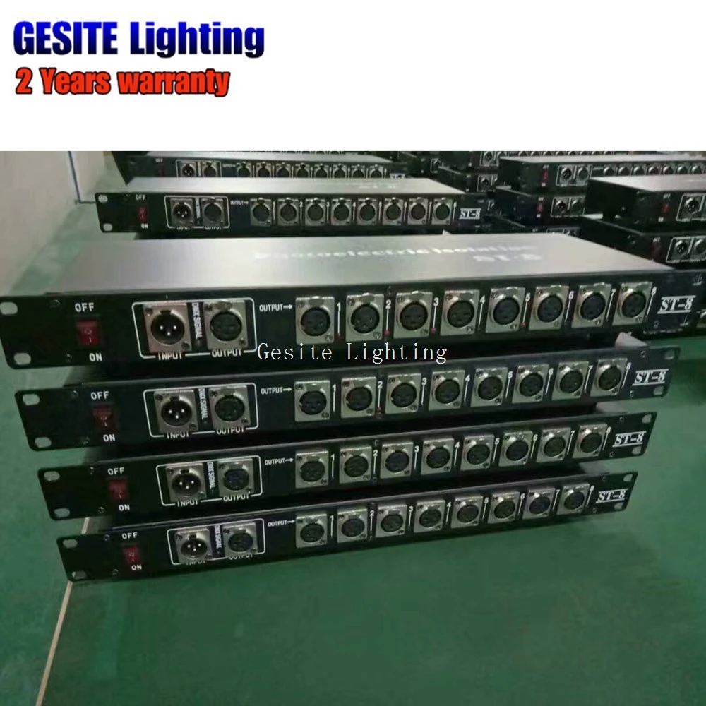 Stage Light Controller DMX512 Signal Amplifier Splitter 8 way DMX for stage light equipment