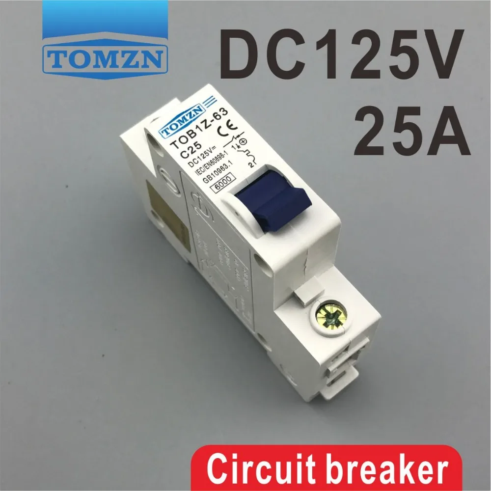 1P 25A 25ampere TOB1Z DC 125V  Circuit breaker MCB direct current C curve