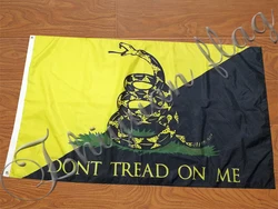 Gadsden Flag dont tread on me flags digital print banner with 2 Metal Grommets 3x5ft