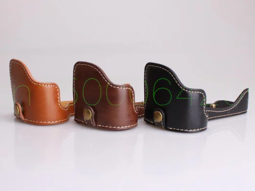 กระเป๋ากล้องด้านล่างสำหรับ SNY A6500 PU หนังครึ่งฝาครอบพร้อมแบตเตอรี่ Mirrorless ระบบกล้อง