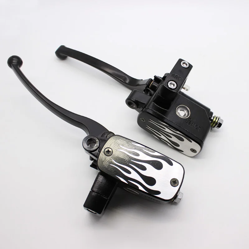 For Left Right Universal 25MM Hydraulic Motorcycle Brake Master Cylinder Hydraulic Clutch Levers fluid Reservoir 14mm