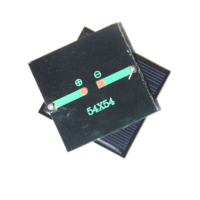 Epoxy 0.42W 3V 140MA Mini Solar Cell Moudle DIY Solar Panel Battery Charger Experiment Education Study 54*54*3MM 10pcs