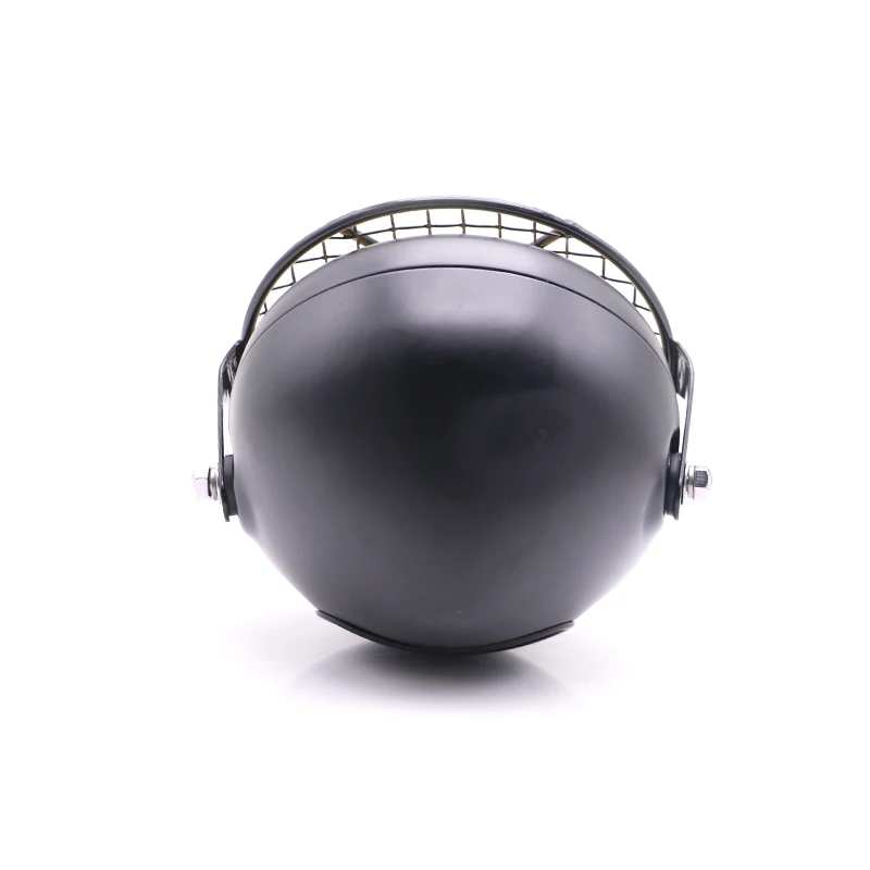 Nuoxintr ريترو 35 واط دراجة نارية الجبهة العلوي الأسود شبكة معدنية مصباح كلاسيكي كشافات مستديرة لهوندا CB100 CB125S GN125 CG125