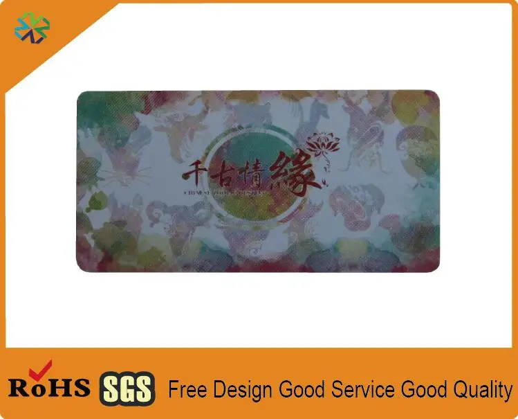 

1000pcs/lots 85.5*54mm*0.38mm glossy surface lamination PVC name card VIP membership discounted name card