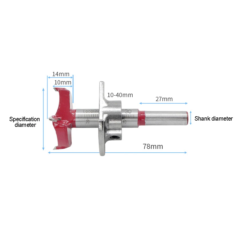 15/20/25/30mm dobradiça de broca do eixo helicoidal chato auto centralização buraco cortador de madeira hex chave carpintaria buraco saw para a ferramenta elétrica