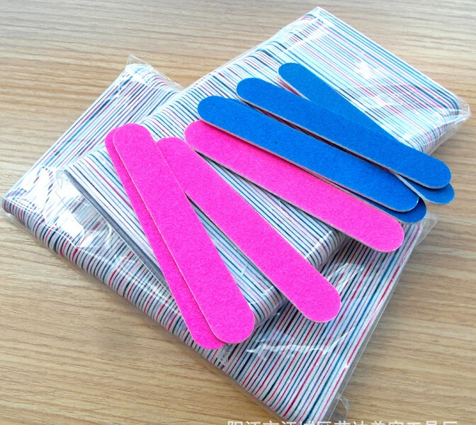 100pcs 180/240 grit Professional Nail Files nail Buffer Buffing Slim Crescent Grit nail tools disposable nail file DB85