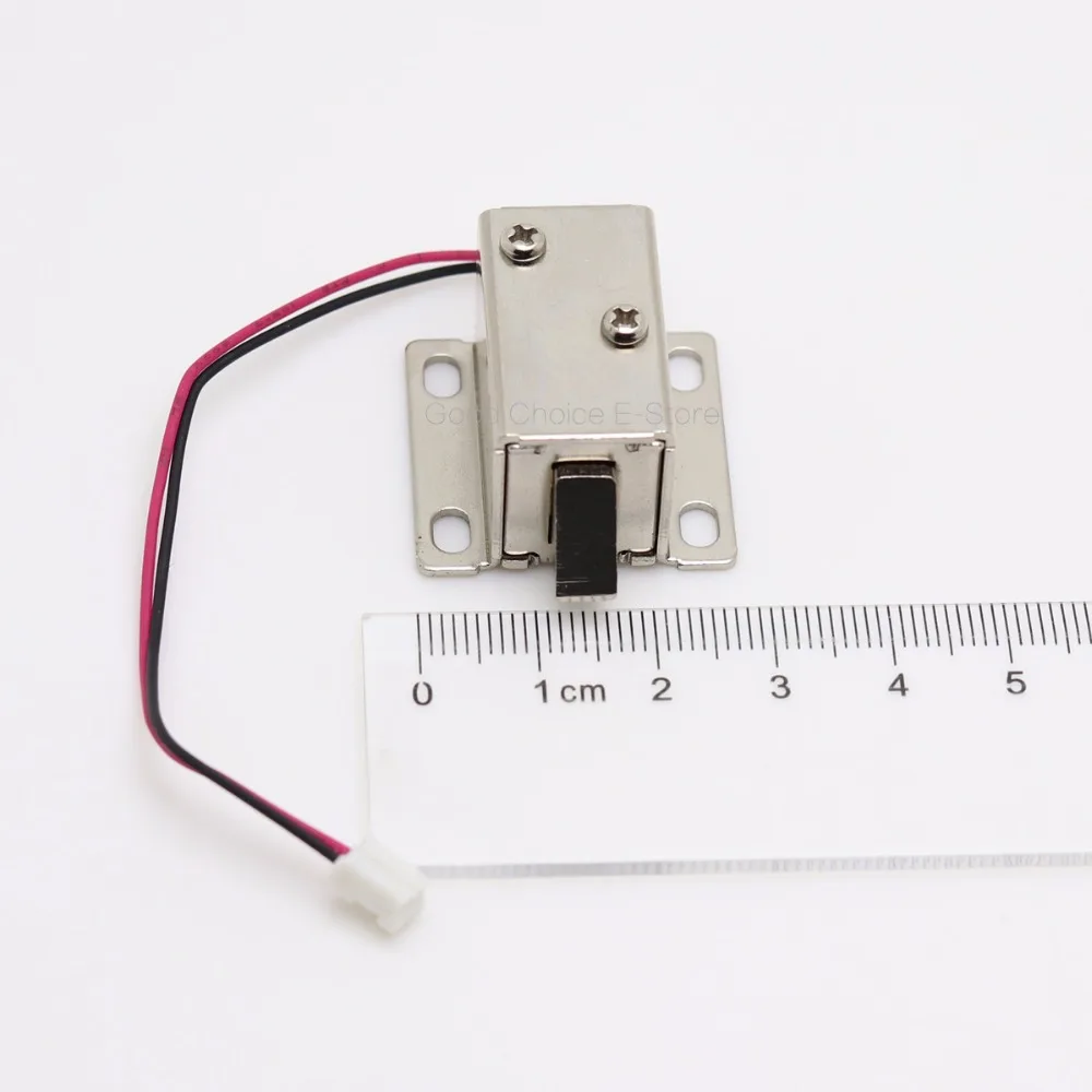 DC 12V Solenoid Electromagnetic Electric Control Cabinet Drawer Lock for DIY Project, Mini Small Size