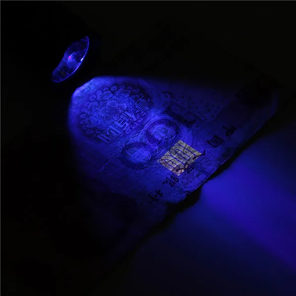 Anjoet 502B 800 Lumen WF-502B UV Violet LED Aluminum Flashlight Torch Purple Light 395nm Ultraviolet Lamp For 18650 Battery