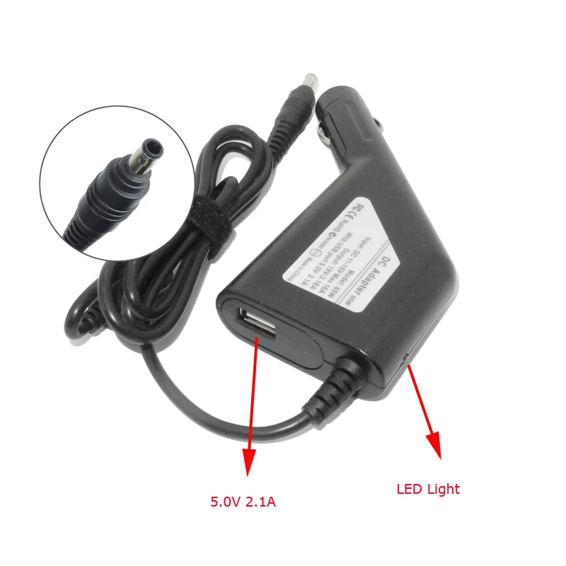 19v 3.16a 60w portátil dc carregador de carro adaptador de energia para samsung rv520 rv515 r520 r52 r523 r530 r538 r580 5v 2.1a carregador usb