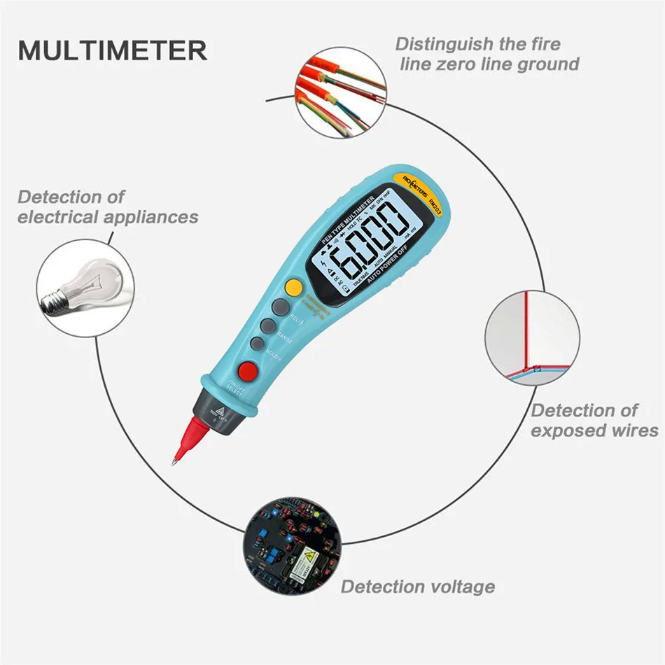 Digital Multimeter AC/DC Voltage Resistor Capacitance Frequency tester Car detector Measurement tool Auto-Range