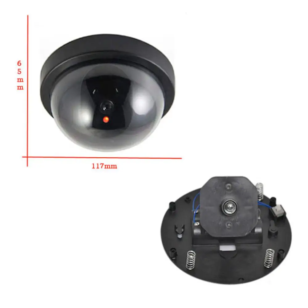 4pcs Dome Camera Dummy Waterproof Security CCTV Surveillance Camera With Flashing Red Led Light Outdoor Indoor Simulation Camera