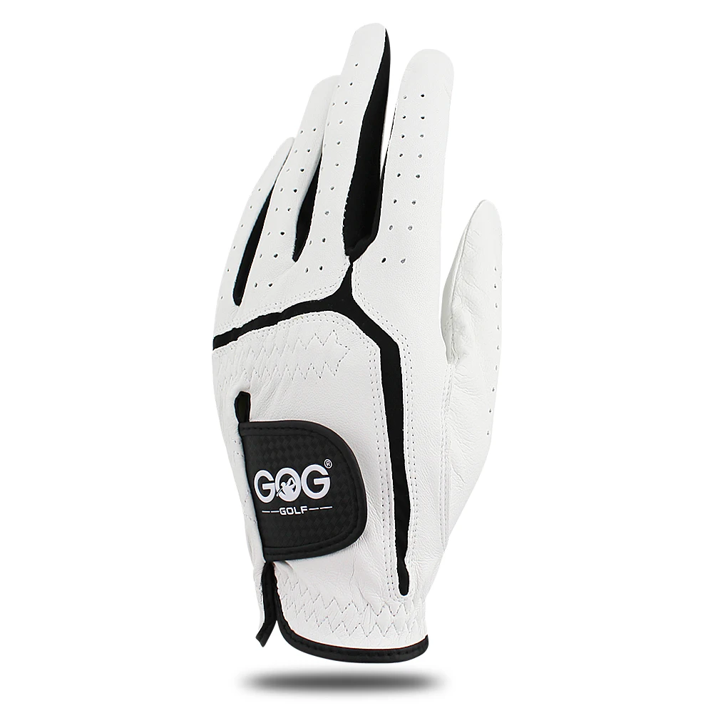 GOG Golf Glove men Sheepskin Leather White Sport Soft Breathable Glove For golfer male Dorpship 1 pc