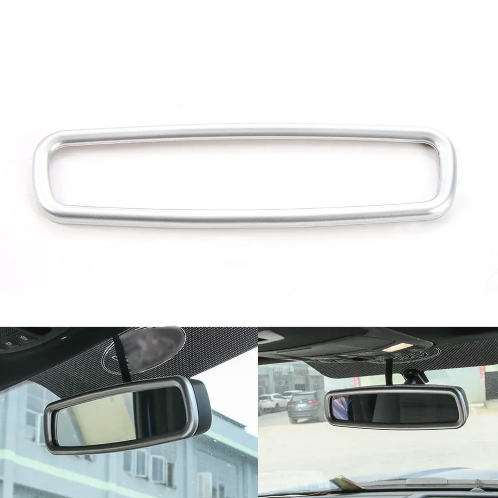 

3 Colors ABS Car Interior Rearview Mirror Trim Ring Cover Fit For Ford F150 2015 2016 2017 Car Styling Car Covers Accessories