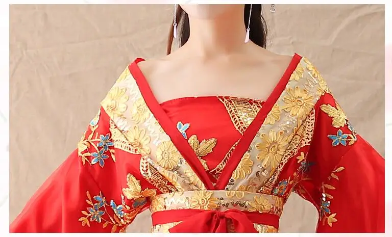 Traje Hanfu chino antiguo para adultos, traje de Hada de lujo, vestido de princesa de la corte real clásica, mejora el disfraz de la Dinastía Han Tang Song Ming