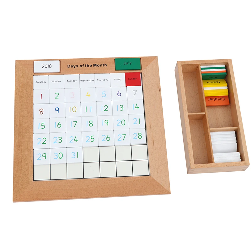 Montessori Kinder 3D Puzzle Holz Baby Spielzeug Für Kinder Preskool Pädagogisches Neue Kalender Mathematik Spielzeug Brinquedos Juguets