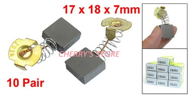

10 Pair 43/64" x 45/64" x 7/25" Carbon Brushes Replacement Makita CB203