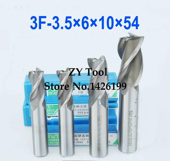 10 pcs/set 3.5MM 3 Flute HSS & Aluminium End Mill Cutter CNC Bit Milling Machinery tools Cutting tools.Lathe Tool