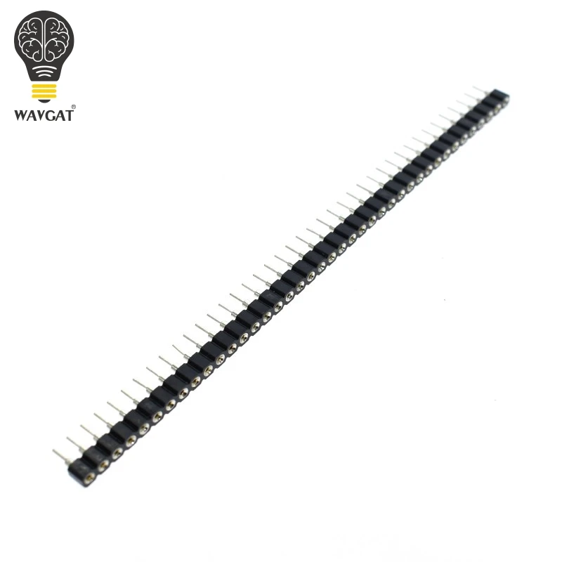 10PCS 2.54mm Pin Header Female Single Row 40 Pin 2.54mm Round Pin Connector 1x40 WAVGAT