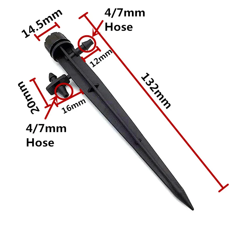 10pcs 360 degrees Garden irrigation sprinklers Dripper With 1/4 \'\' hose connector Automatic Watering adjustable Sprinkler head
