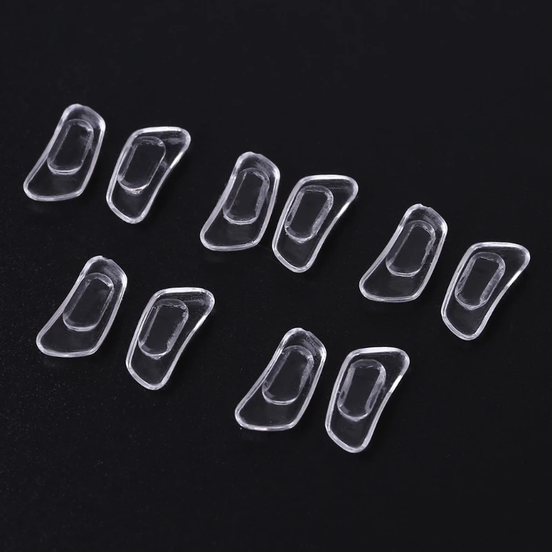 

5 Pairs/Lot Inserted Bayonet Silicone Eyeglasses Soft Nose Pads Glasses Massage