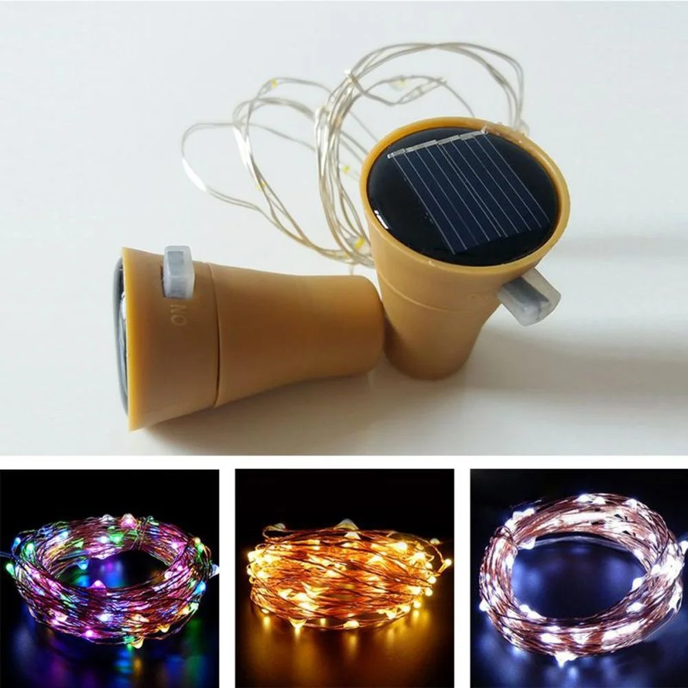 

LED Solar String Light Wine Bottle Stopper Fairy Strip Lamp Christmas Party Decoration DIY Cork String Night Lamp Veilleuse