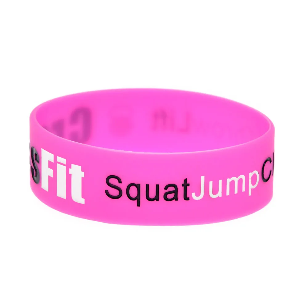 1 PC CrossFit Squat Jump Climb Throw Lift Silikonkautschuk-Armband, 2,5 cm breit – Detail 6